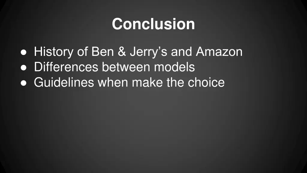 conclusion