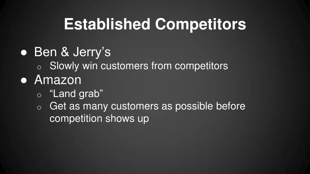 established competitors