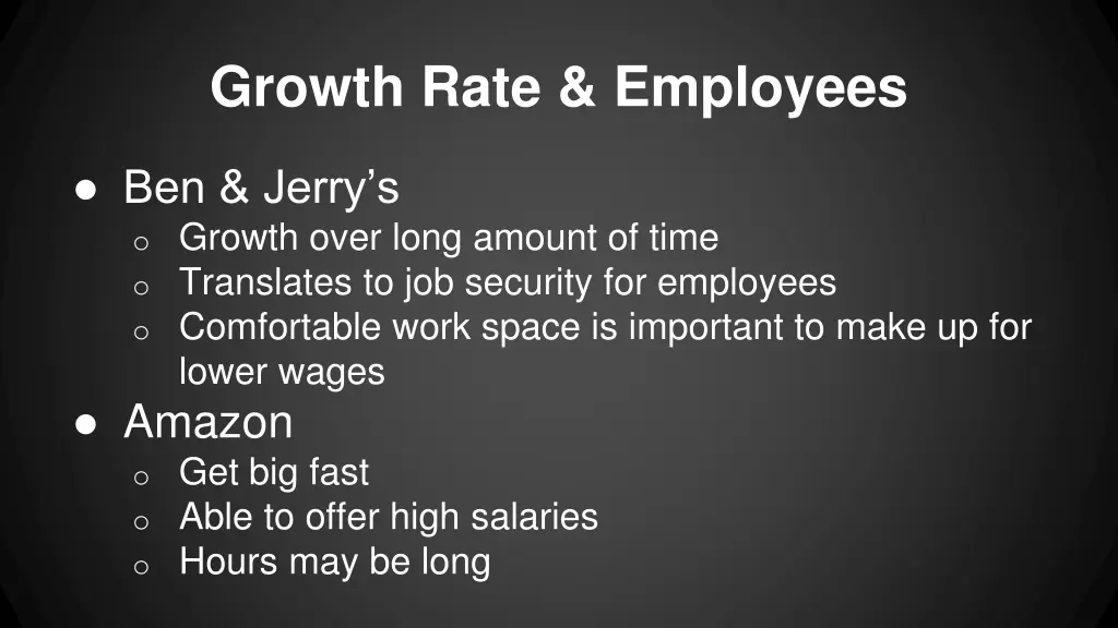 growth rate employees