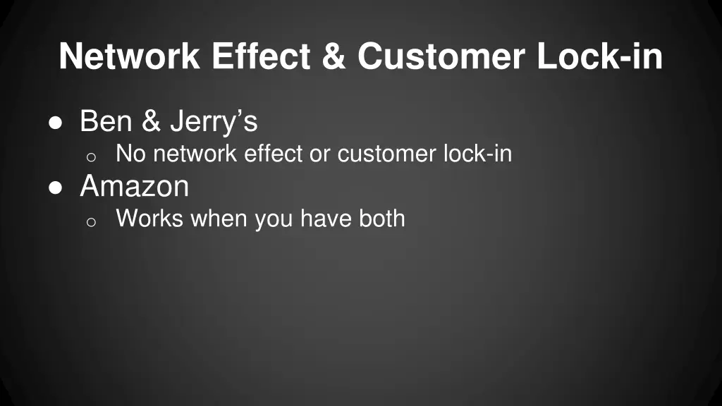 network effect customer lock in
