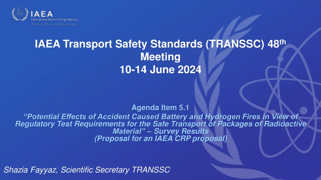 iaea transport safety standards transsc
