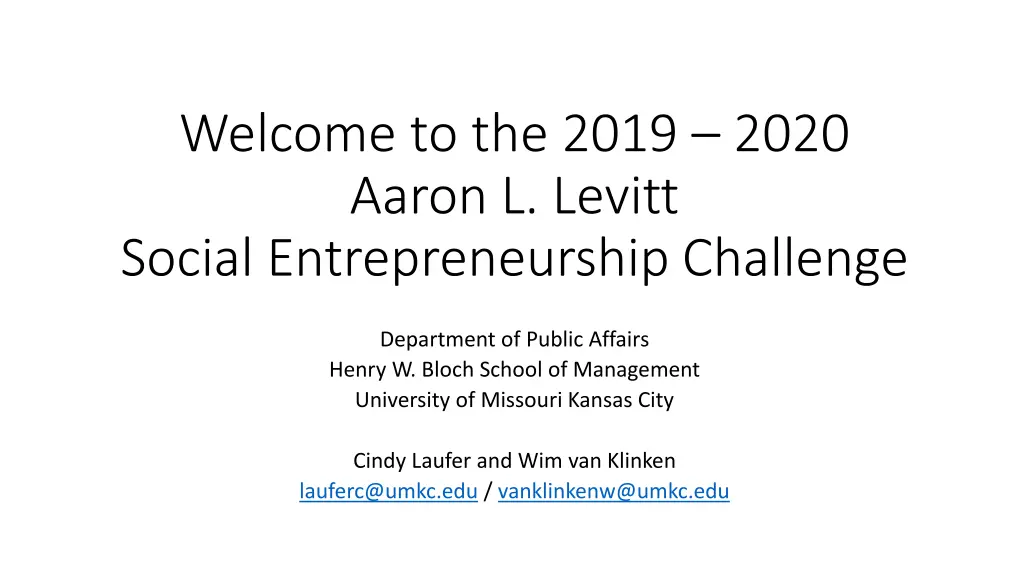 welcome to the 2019 2020 aaron l levitt social