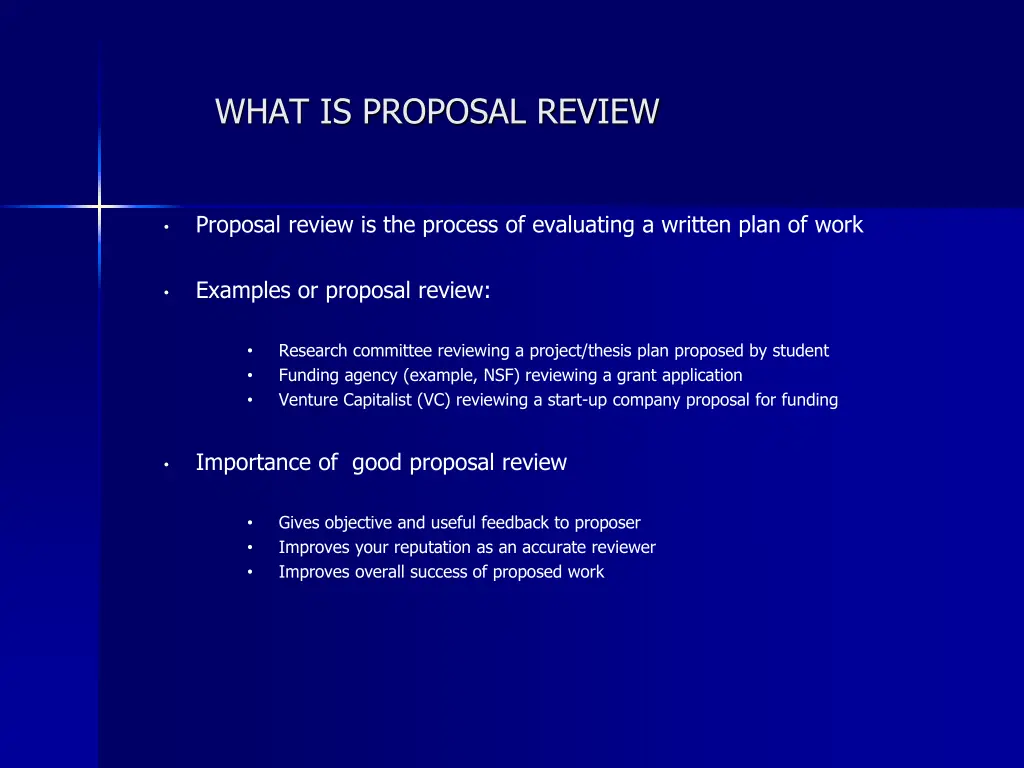 what is proposal review