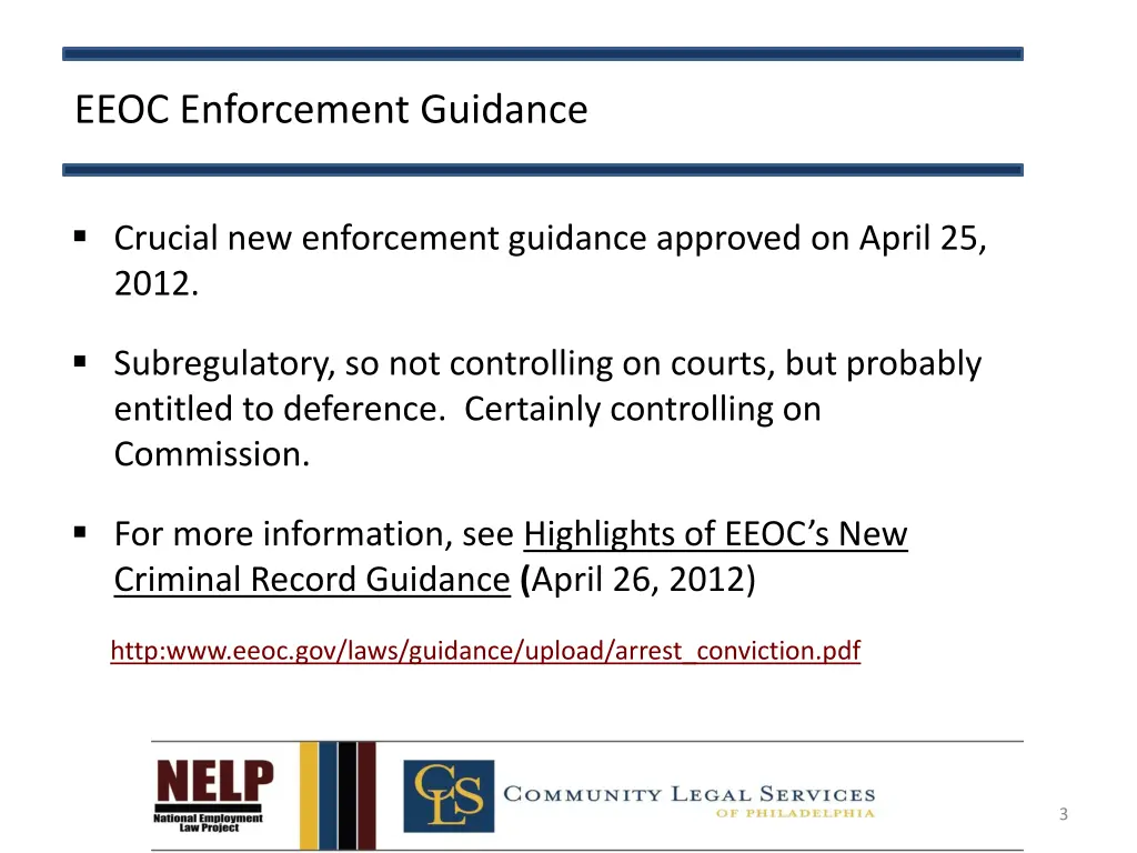 eeoc enforcement guidance