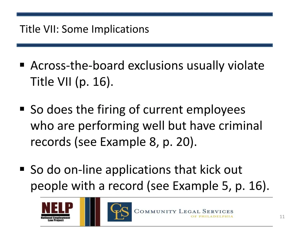 title vii some implications