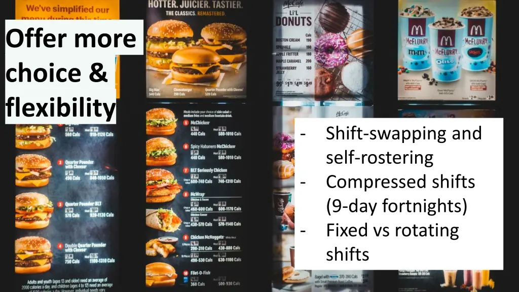 offer more choice flexibility