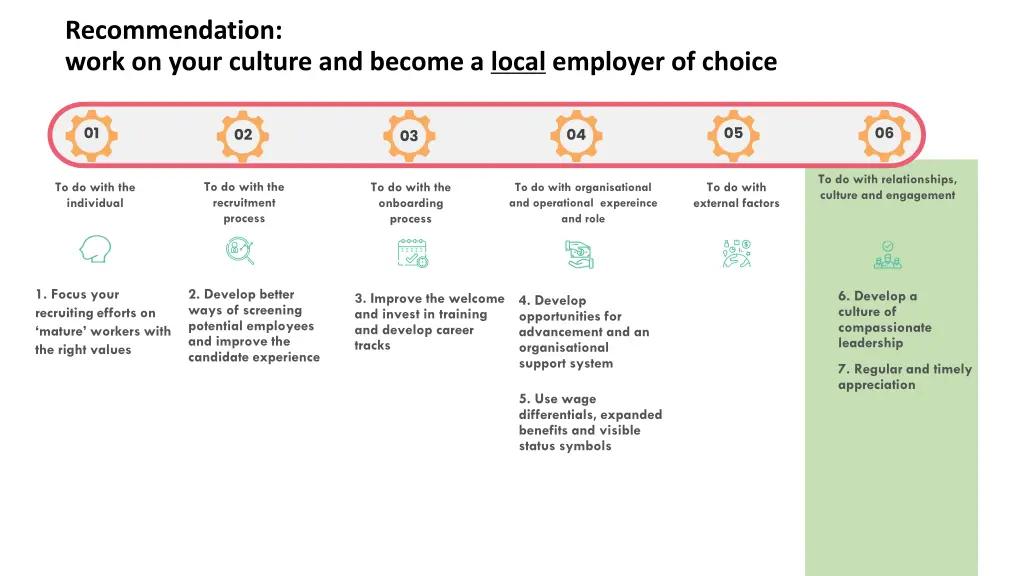 recommendation work on your culture and become