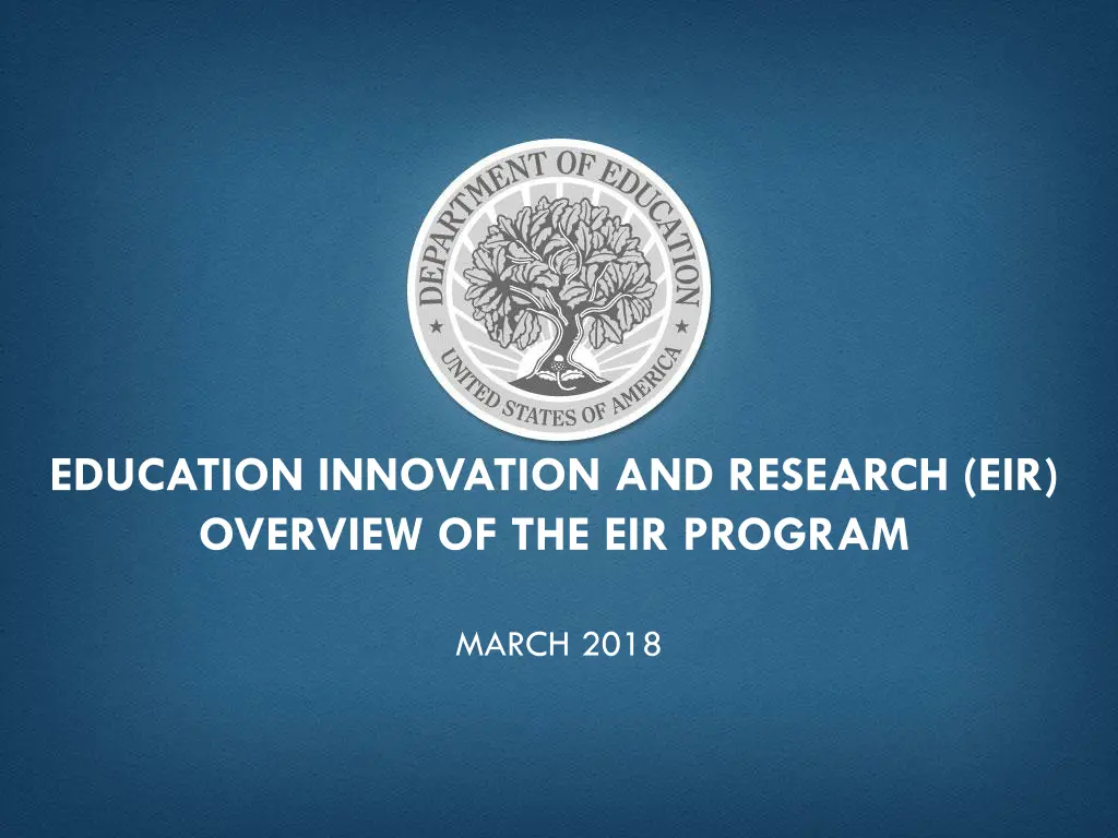 education innovation and research eir overview 1