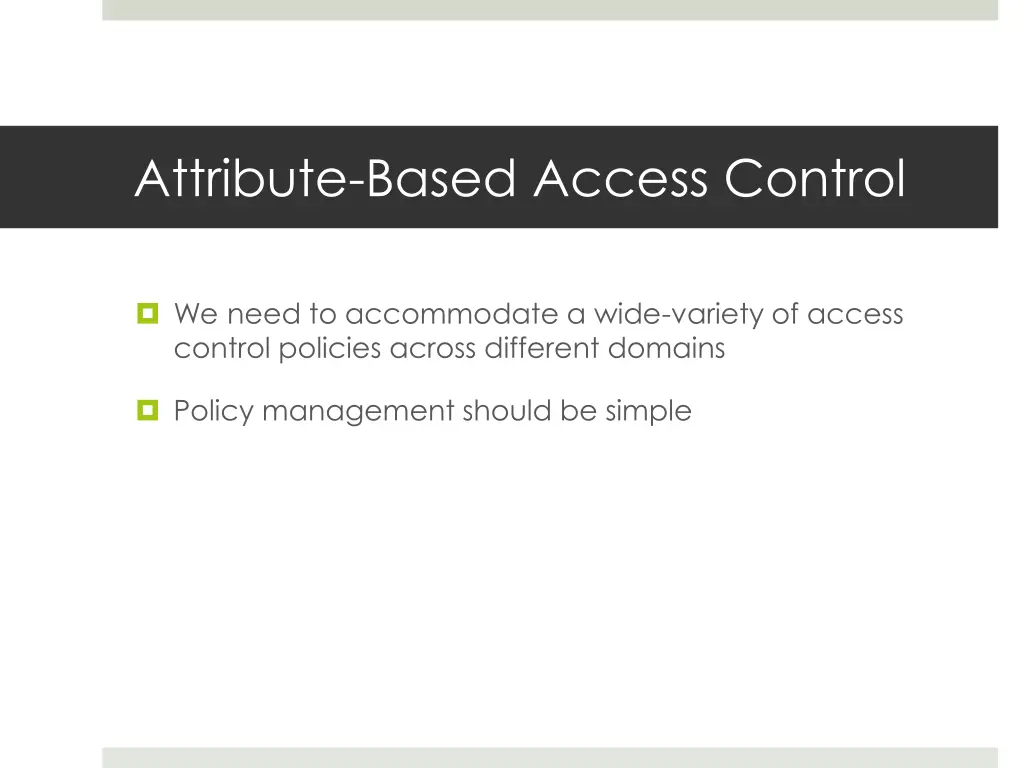 attribute based access control
