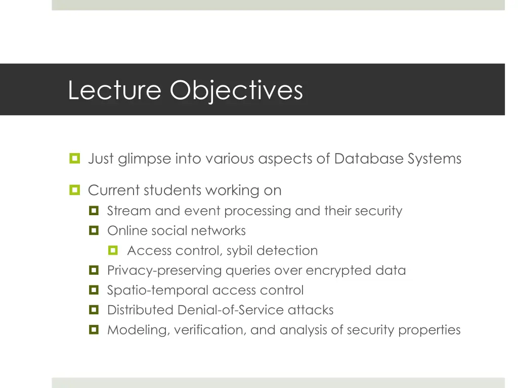 lecture objectives 1