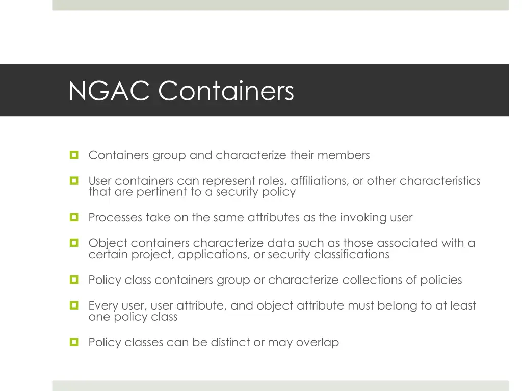 ngac containers