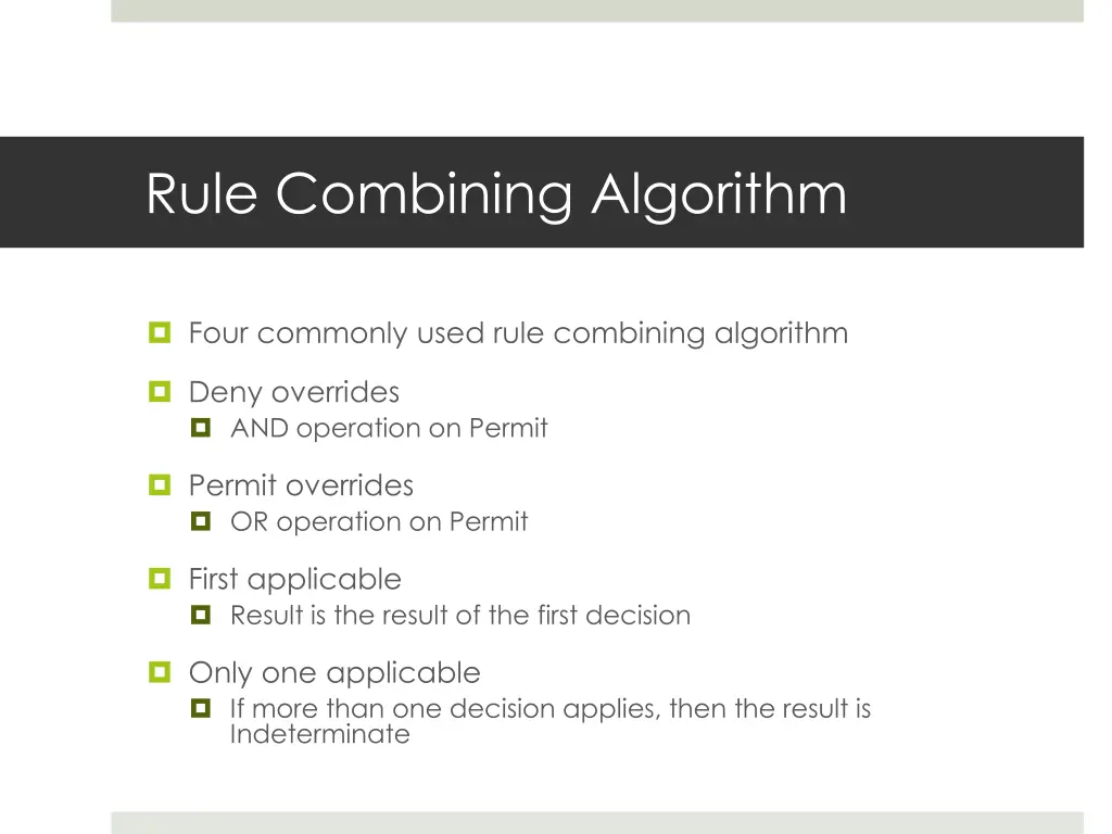 rule combining algorithm