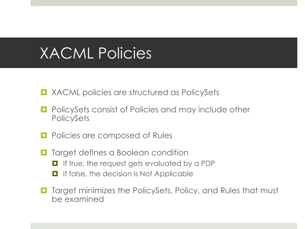 xacml policies