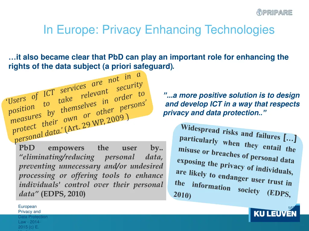 in europe privacy enhancing technologies