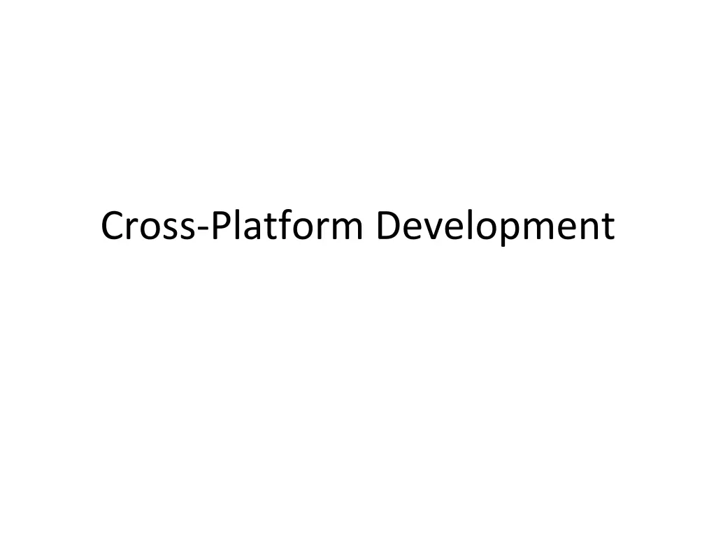 cross platform development