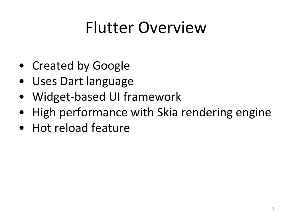 flutter overview