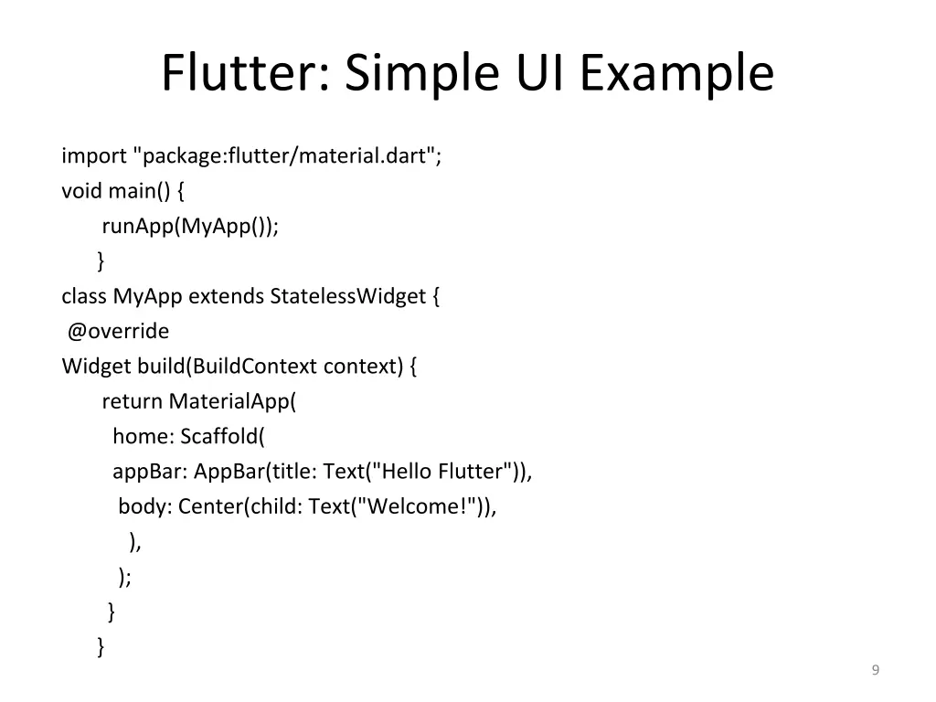 flutter simple ui example