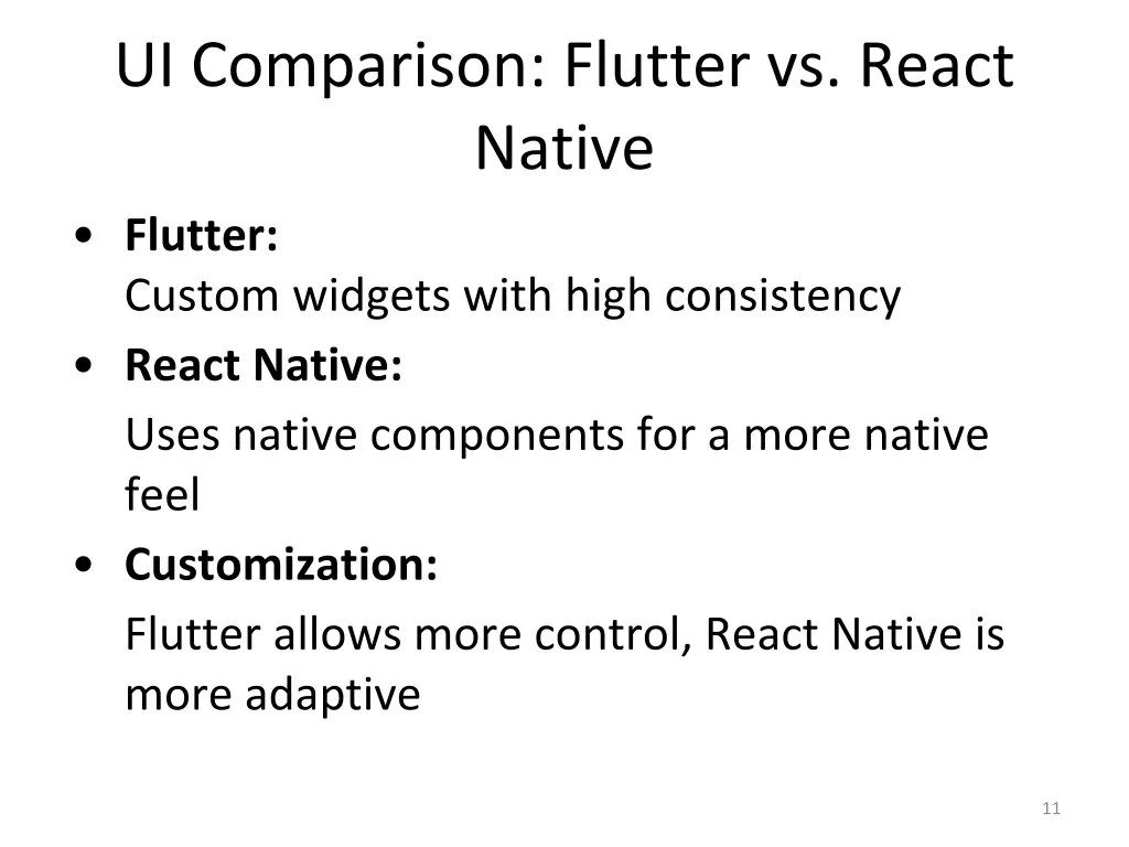 ui comparison flutter vs react native