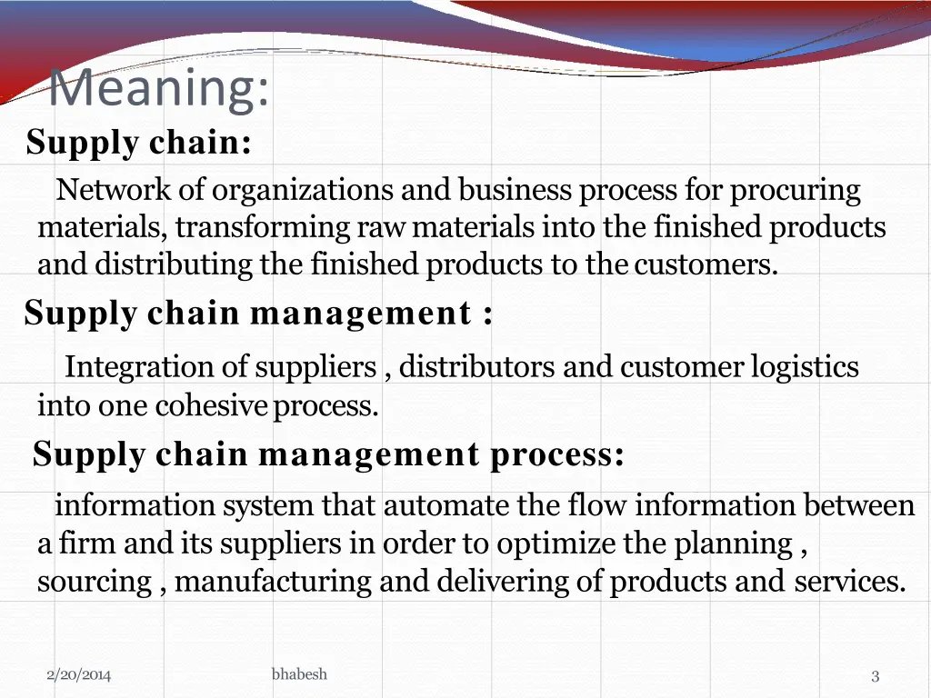 meaning supply chain network of organizations