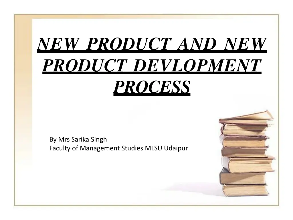 new product and new product devlopment process