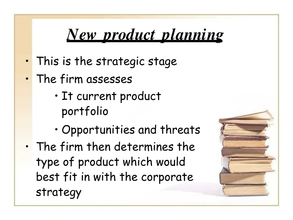 new product planning