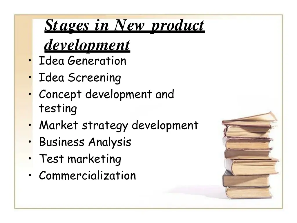 stages in new product development idea generation