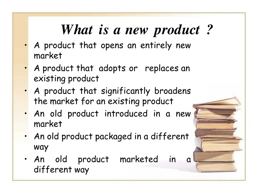 what is a new product a product that opens