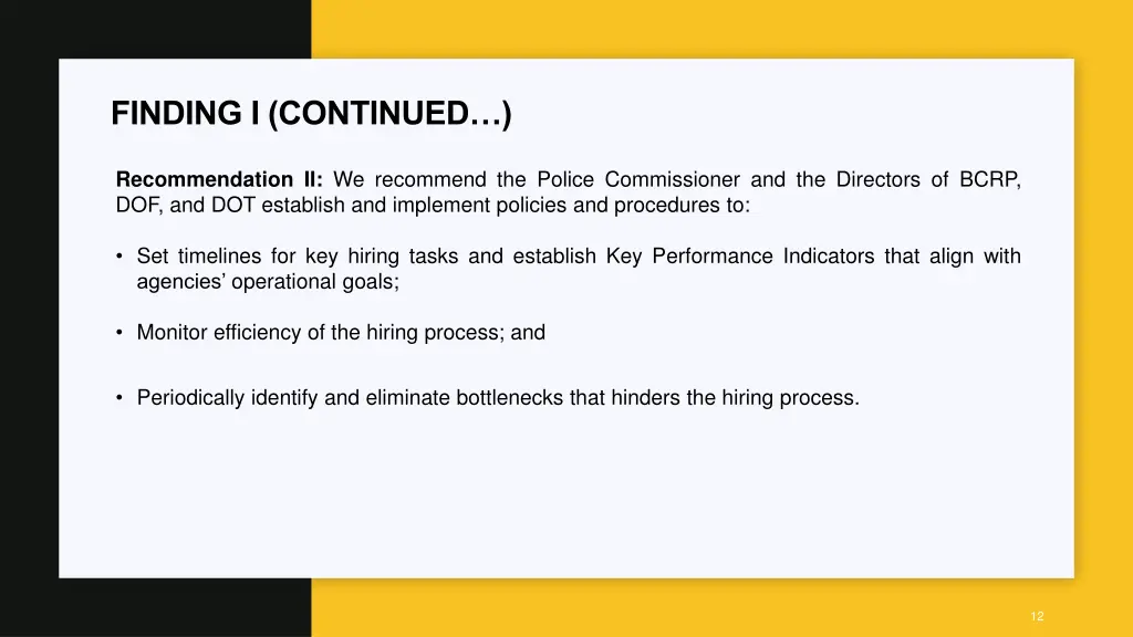 finding i continued 2