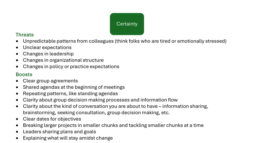 certainty