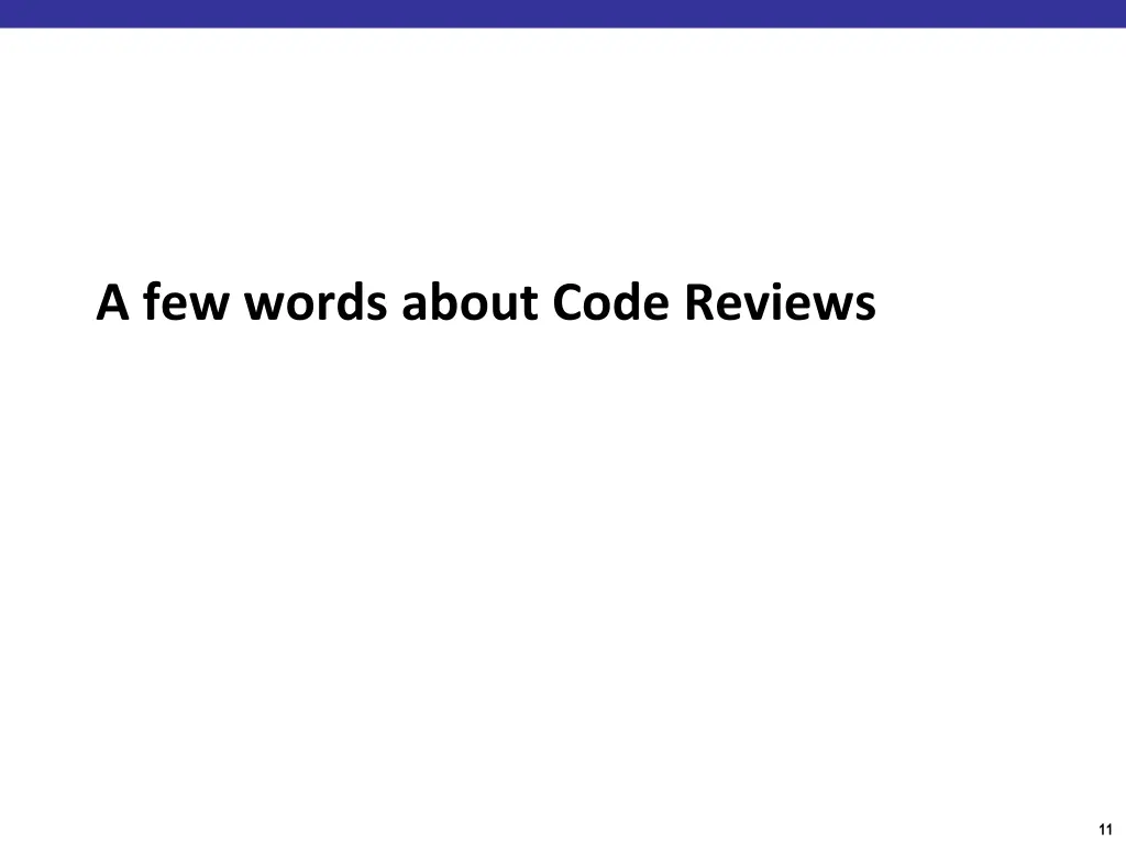 a few words about code reviews