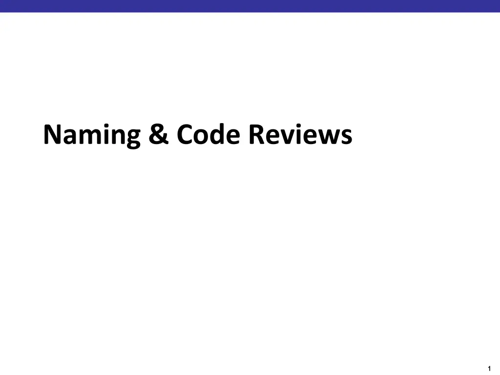 naming code reviews