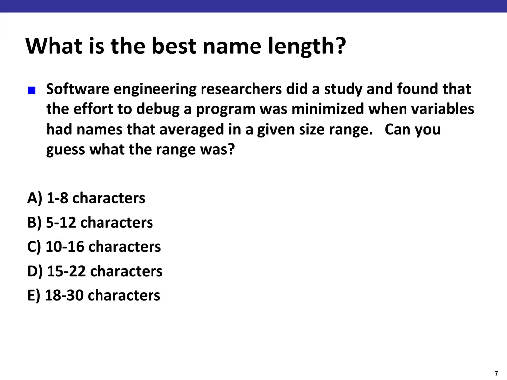 what is the best name length