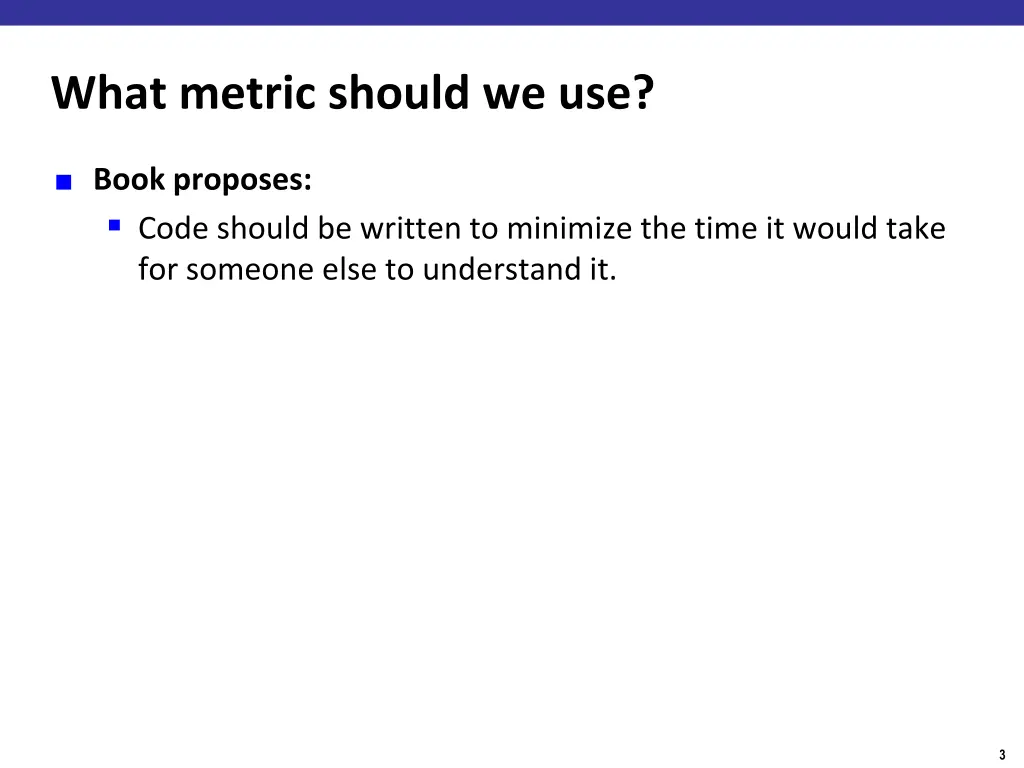 what metric should we use