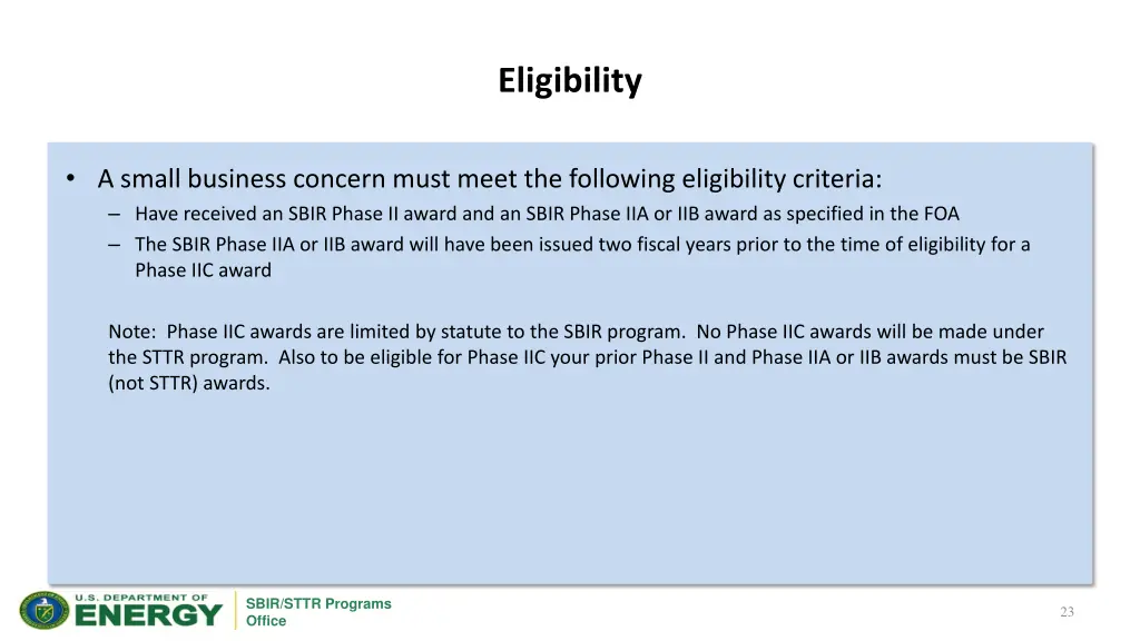 eligibility