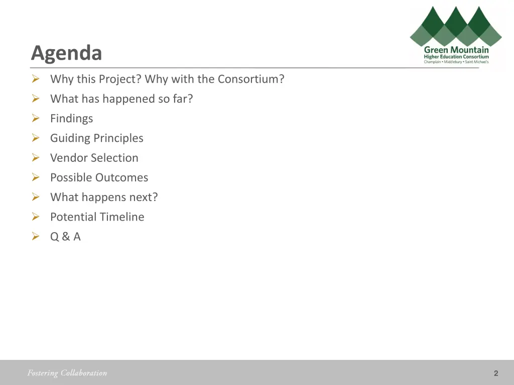 agenda