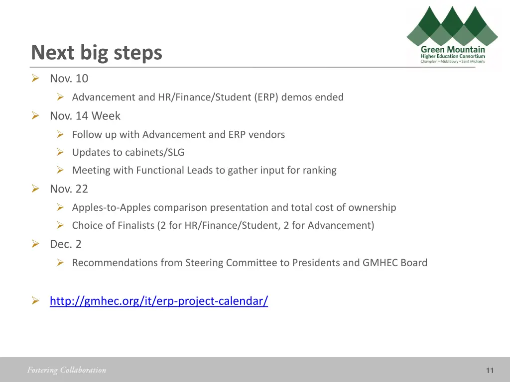 next big steps