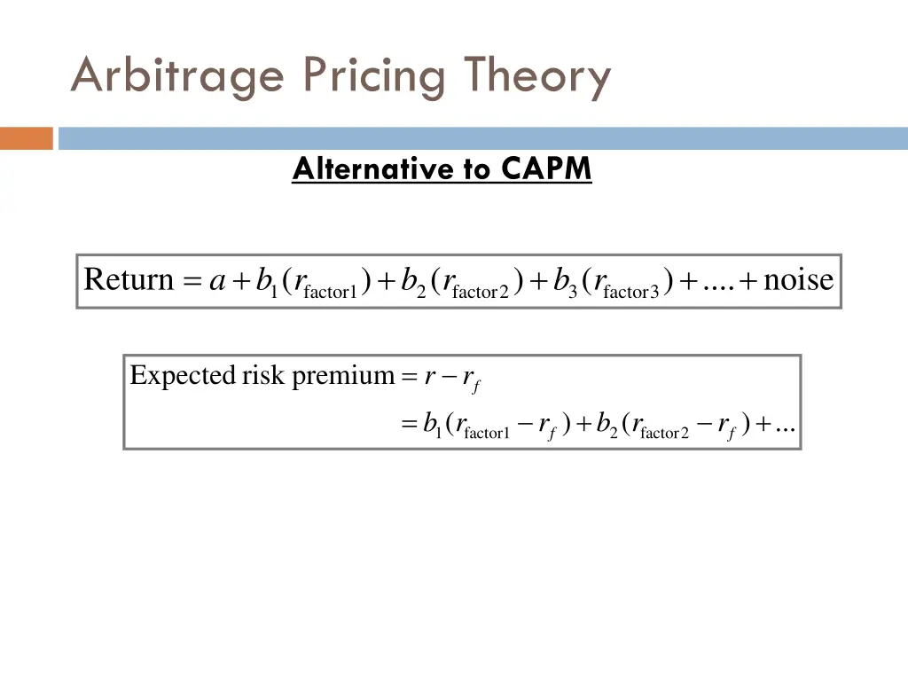 arbitrage pricing theory