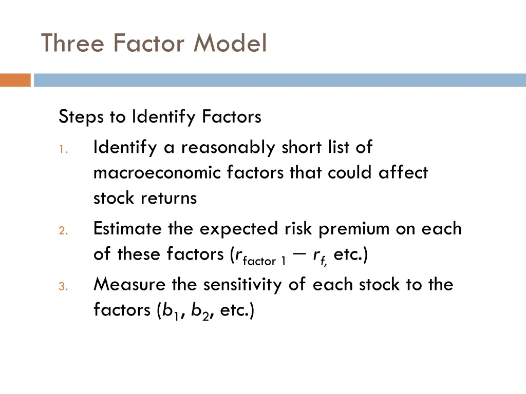 three factor model