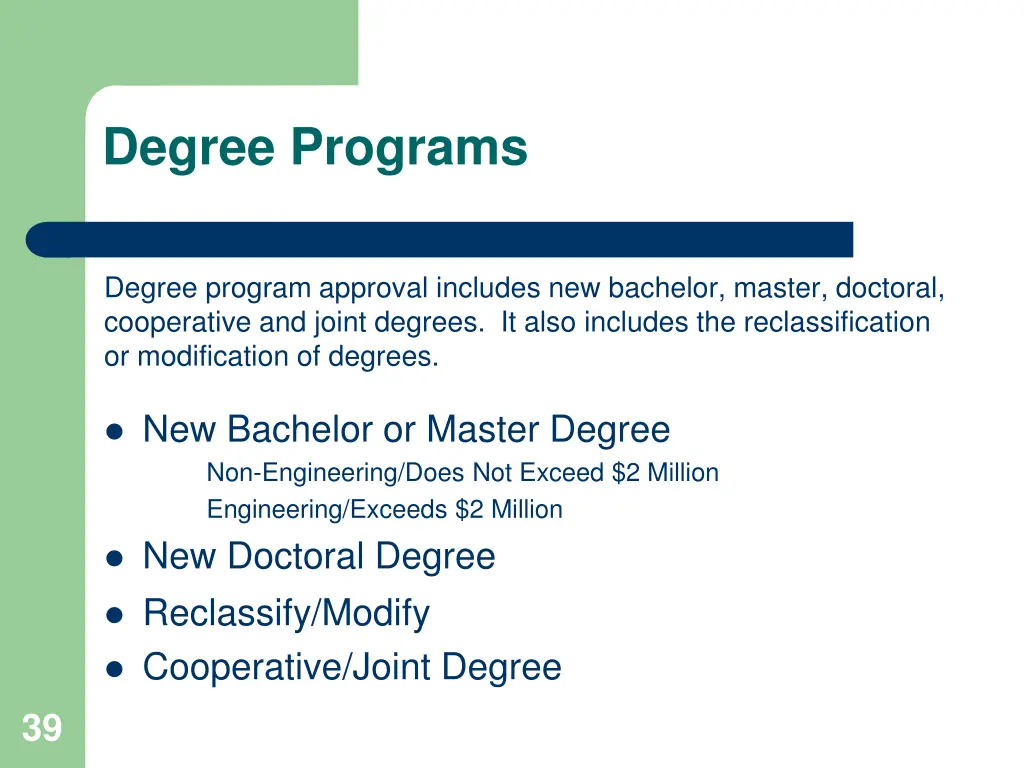 degree programs