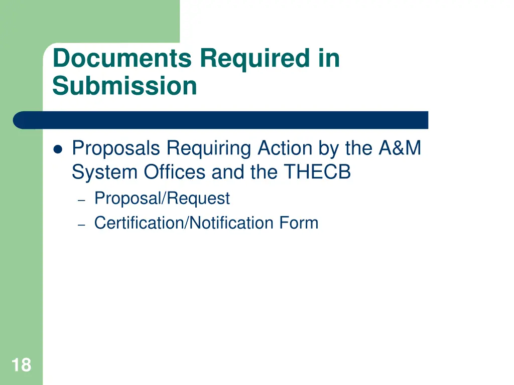 documents required in submission 3