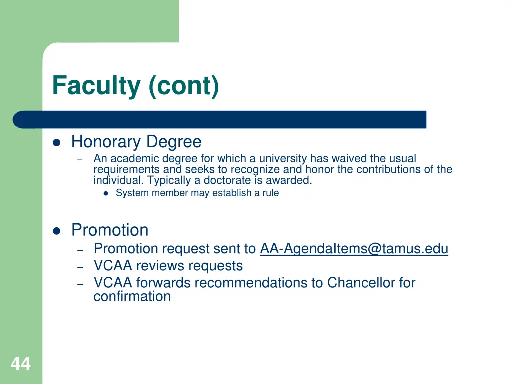 faculty cont