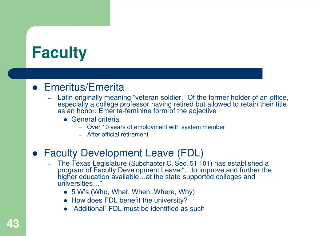 faculty