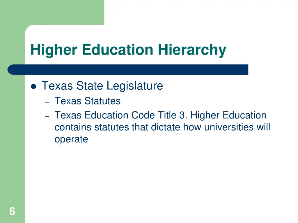 higher education hierarchy
