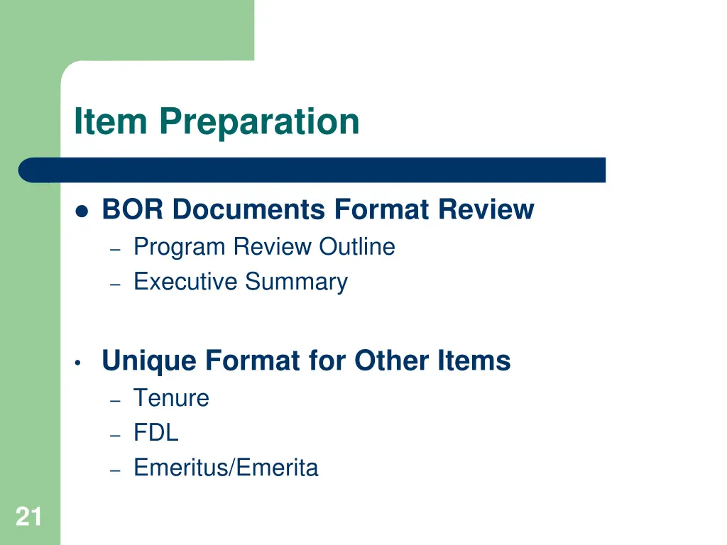item preparation 2