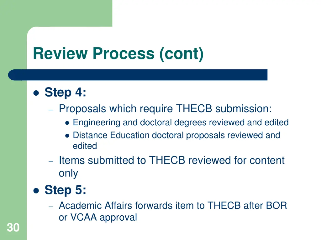 review process cont 1