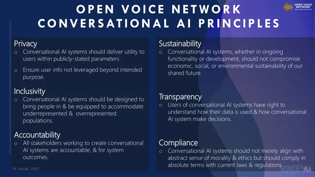 open voice network conversational ai principles