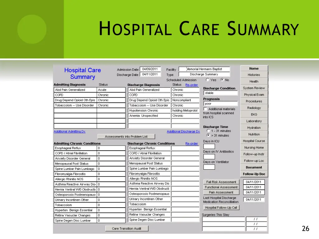h ospital c are s ummary 1
