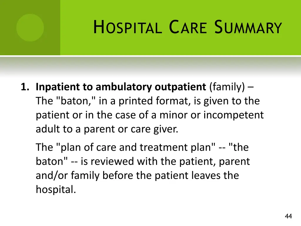 h ospital c are s ummary 3