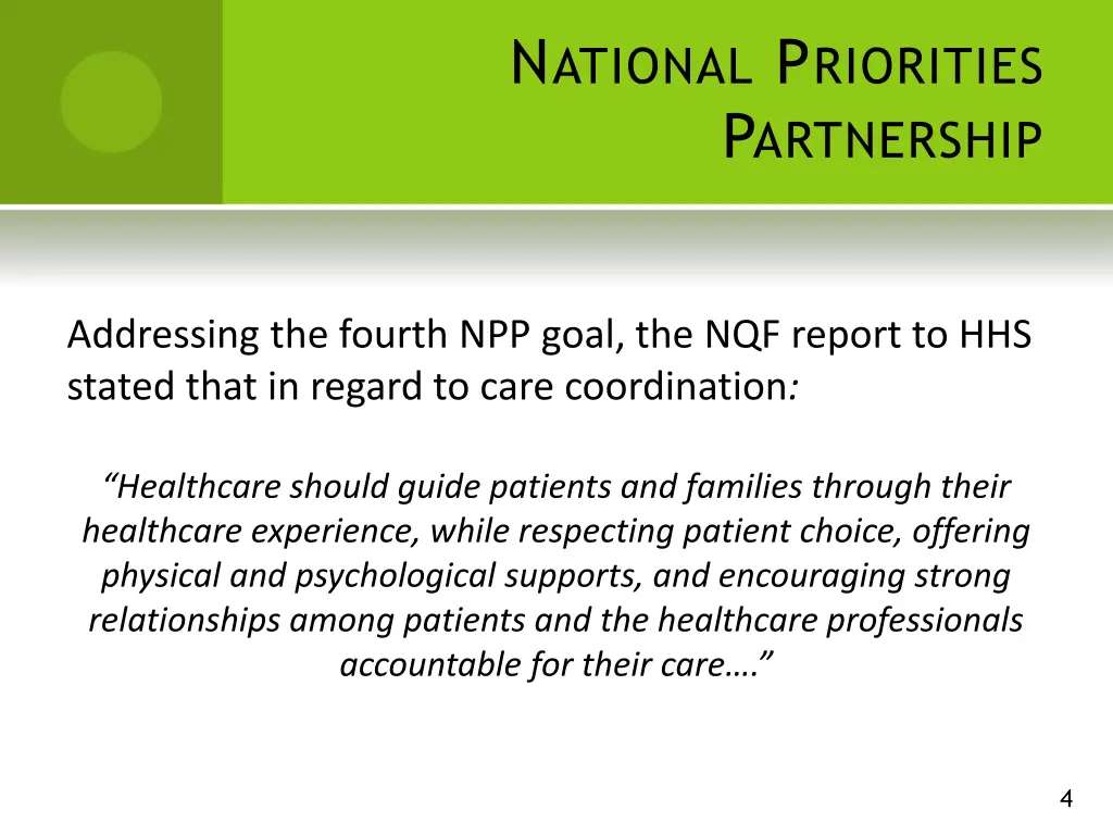 n ational p riorities p artnership 1