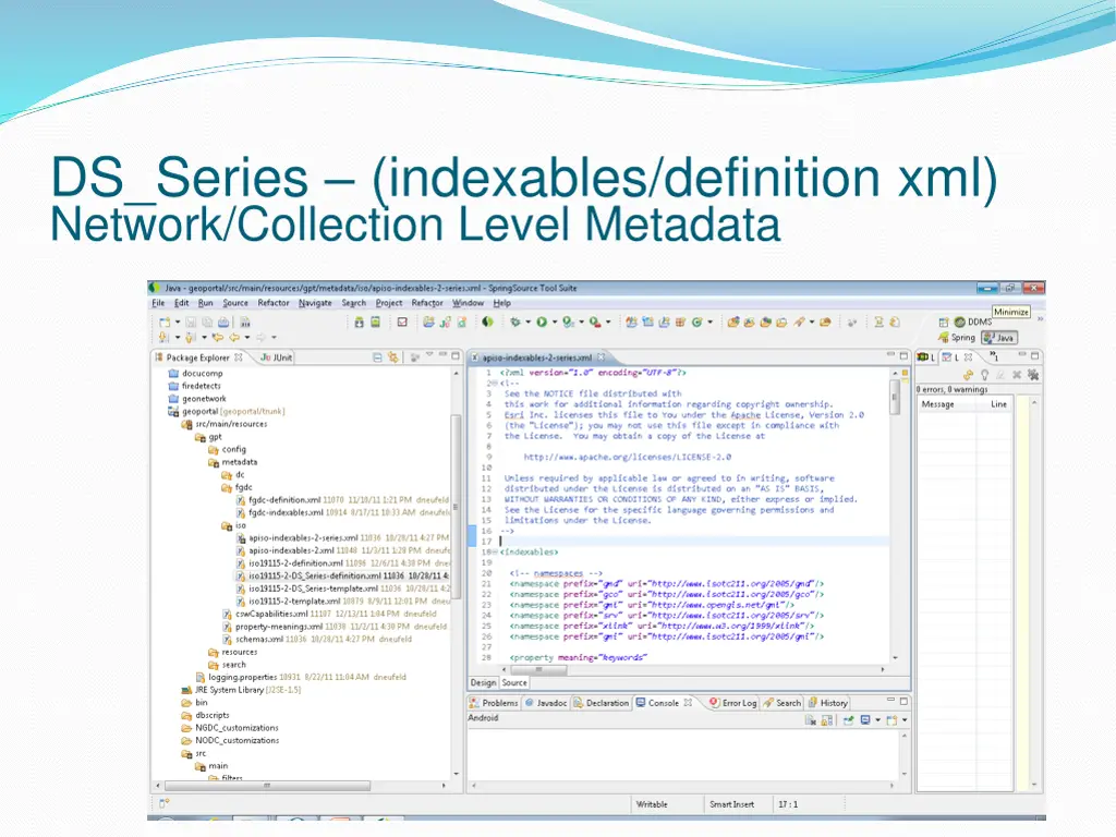ds series indexables definition xml network